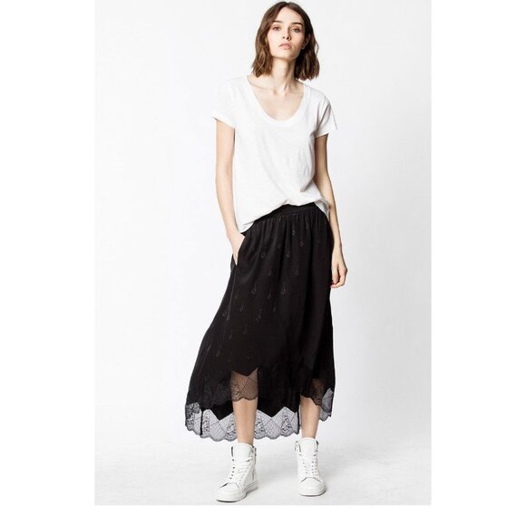 NWT Zadig & Voltaire Joslin Jac Deluxe Guitar Skirt FR36 - Picture 1 of 8